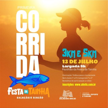 Inscrições abertas para a 1ª Corrida da Festa da Tainha