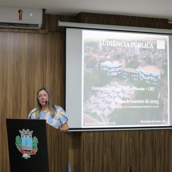 Metas fiscais do 3º quadrimestre de 2025 são apresentadas em Audiência Pública