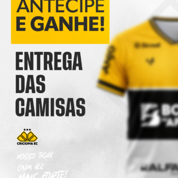 Criciúma inicia nesse sábado a entrega das camisas da promoção de quitação anual de sócios 2026