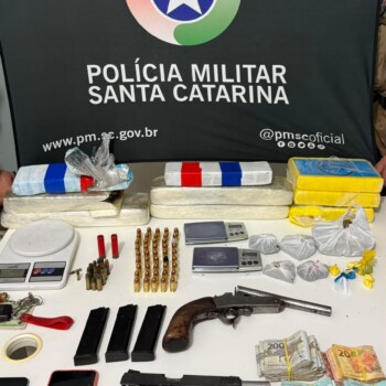 Polícia apreende quase 9 quilos de drogas, arma e mais de R$ 40 mil em São Joaquim
