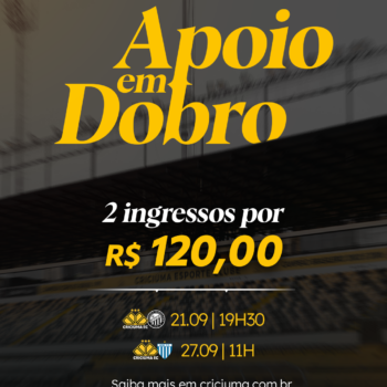 Criciúma lança combo de ingressos para Operário e Avaí