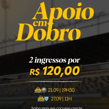 Criciúma lança combo de ingressos para Operário e Avaí